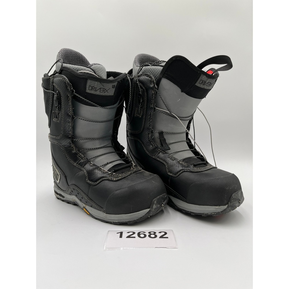 Burton Driver X Snowboard Boots Mens 9 Black Gray Traditional Lace UP Winter
